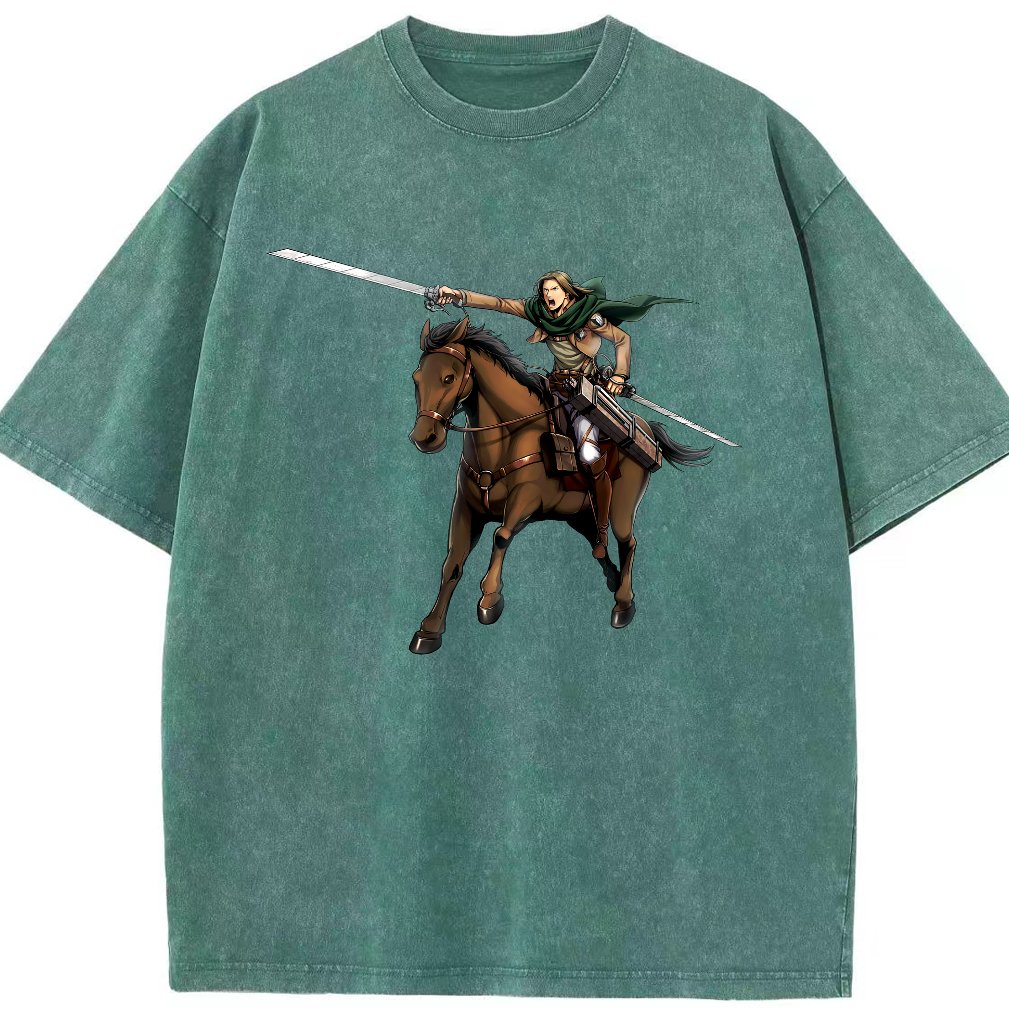 （画像用） 進撃の巨人 Attack on Titan 綿100% ヴィンテージ風 半袖Tシャツ（フロントプリント）